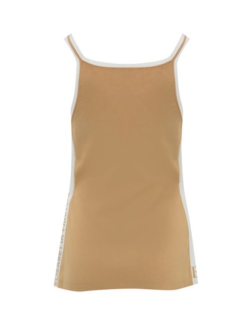 Top in viscosa con bande logo Honey/Avorio Elisabetta Franchi | TK51S56E2EG1